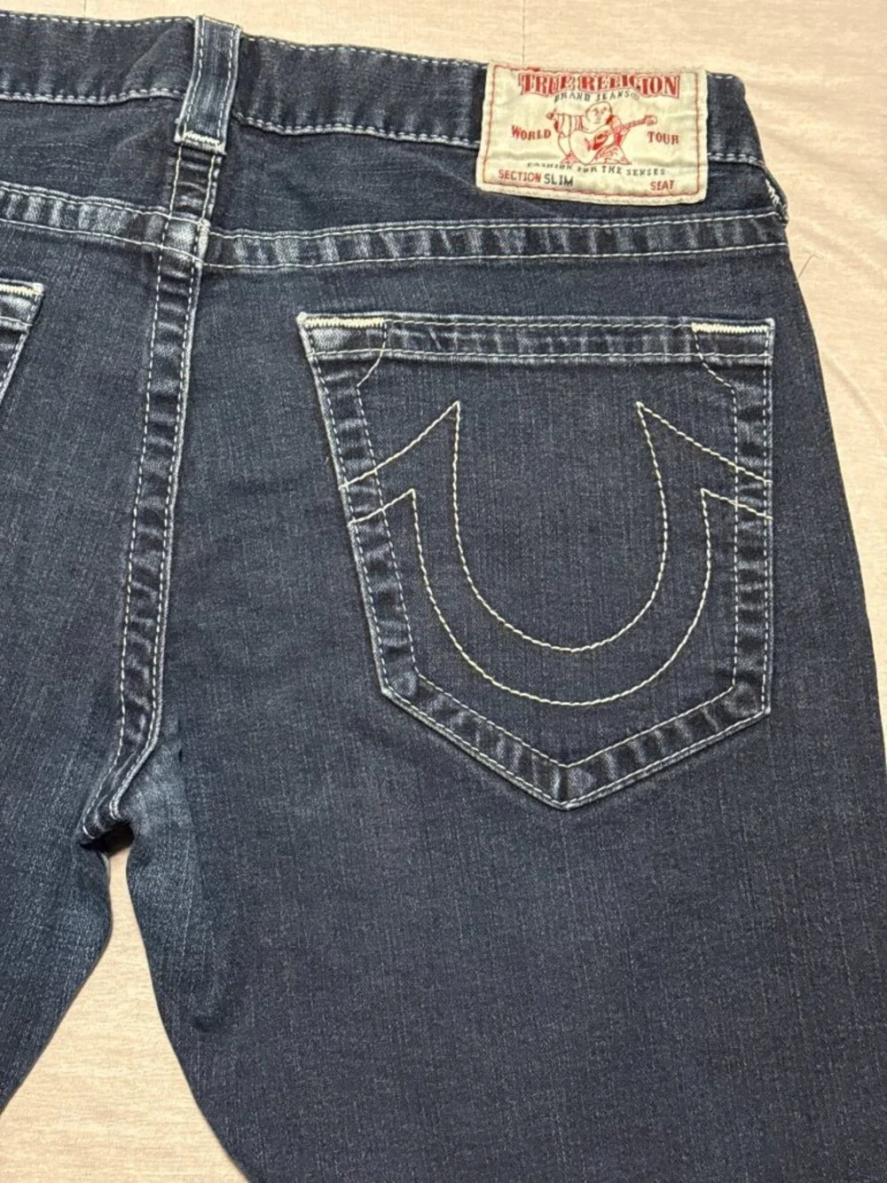 True Religion Slim Straight Mens Jeans Size 36 RN#112790 CA# 57414